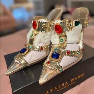 Azalea Gold Embellished Women's Shoes
